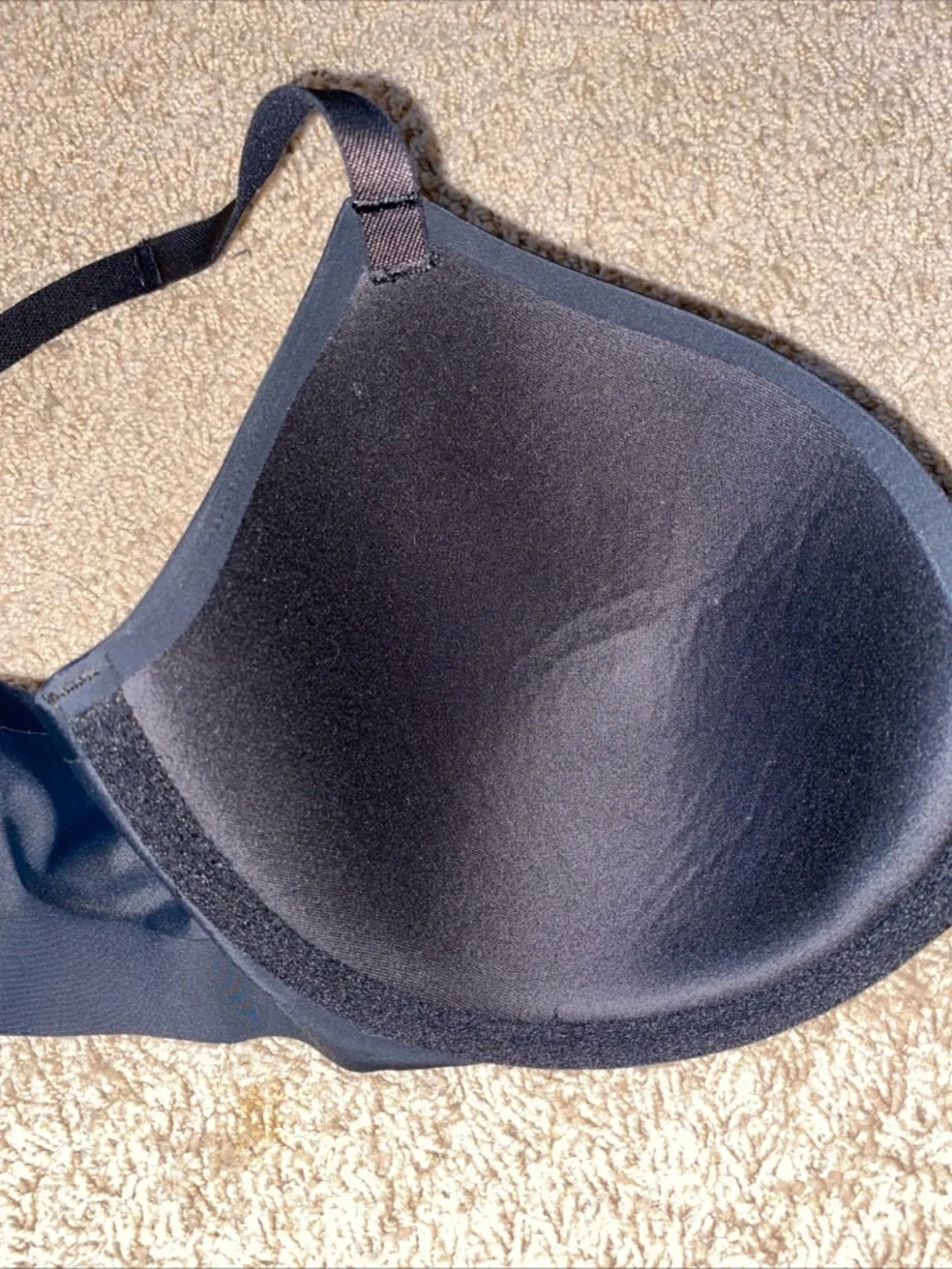 Soma Perfect Coverage Bra Size 36D Black Underwire Full Coverage Lined